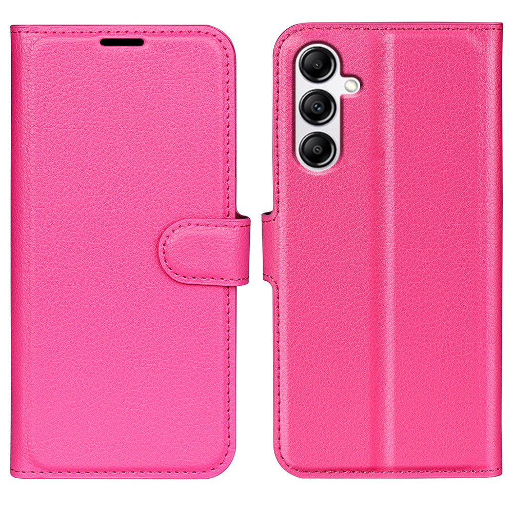 Shockproof Phone Case For Samsung Galaxy A34 5G Litchi Texture Flip Wallet Phone Cover with Stand