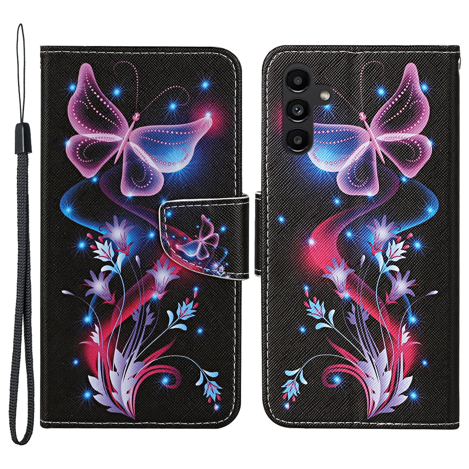 For Samsung Galaxy A24 4G Wallet Phone Case PU Leather Pattern Printing Stand Flip Cover