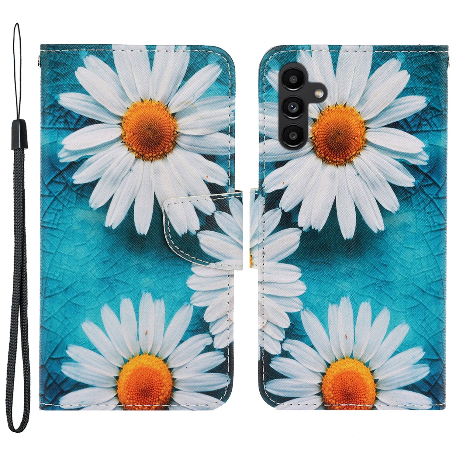 For Samsung Galaxy A24 4G Wallet Phone Case PU Leather Pattern Printing Stand Flip Cover