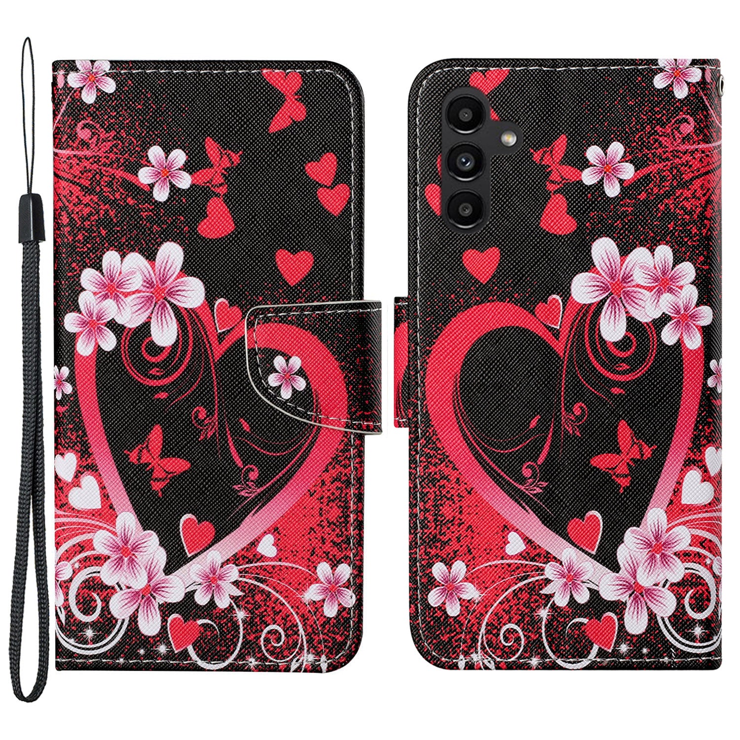 For Samsung Galaxy A24 4G Wallet Phone Case PU Leather Pattern Printing Stand Flip Cover