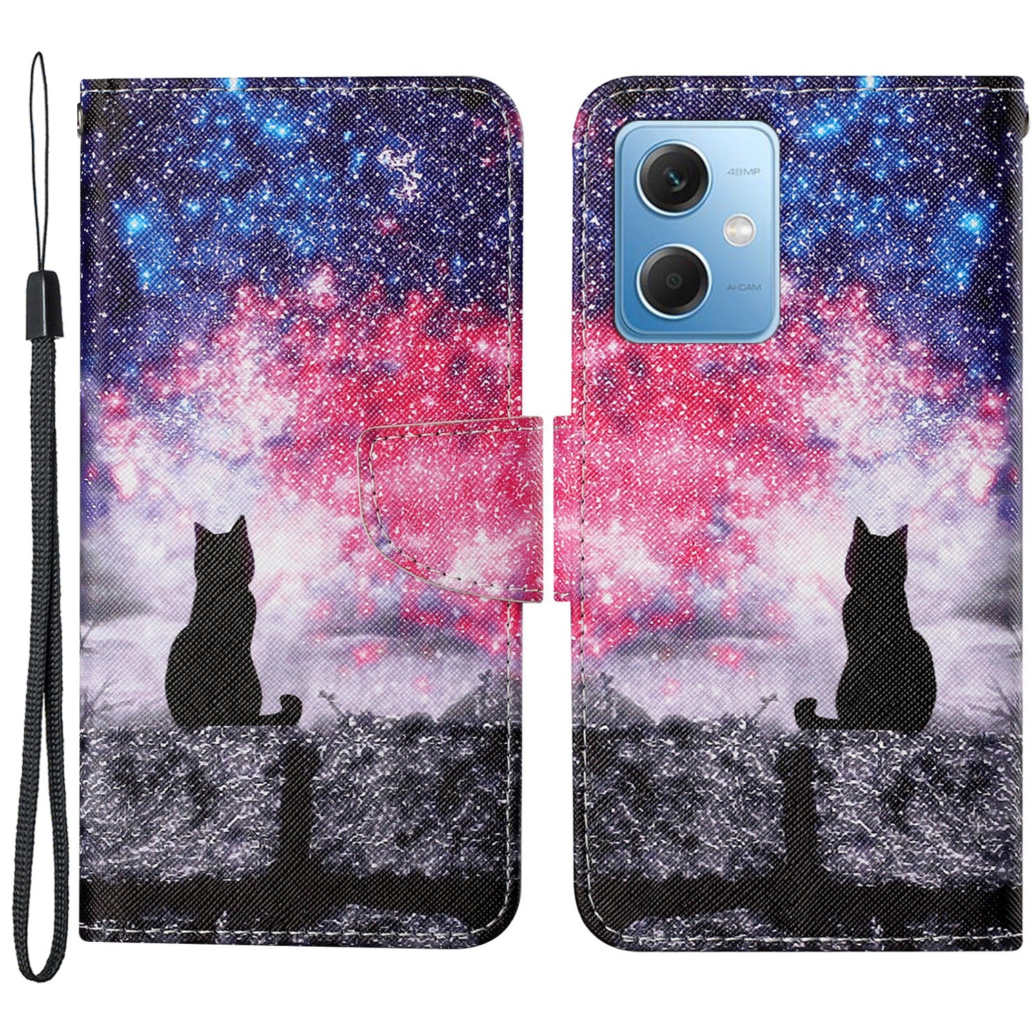 For Samsung Galaxy A24 4G Wallet Phone Case PU Leather Pattern Printing Stand Flip Cover