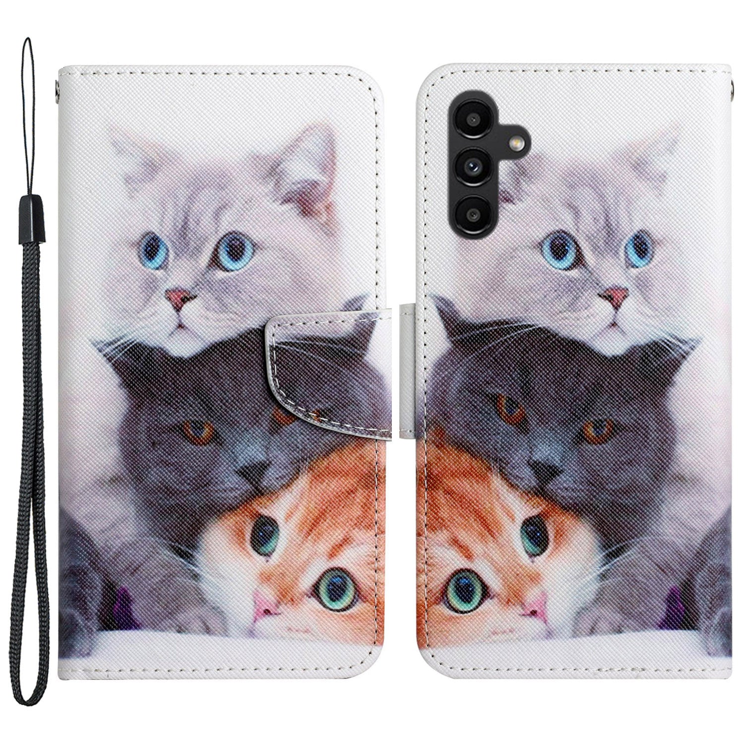 For Samsung Galaxy A24 4G Wallet Phone Case PU Leather Pattern Printing Stand Flip Cover