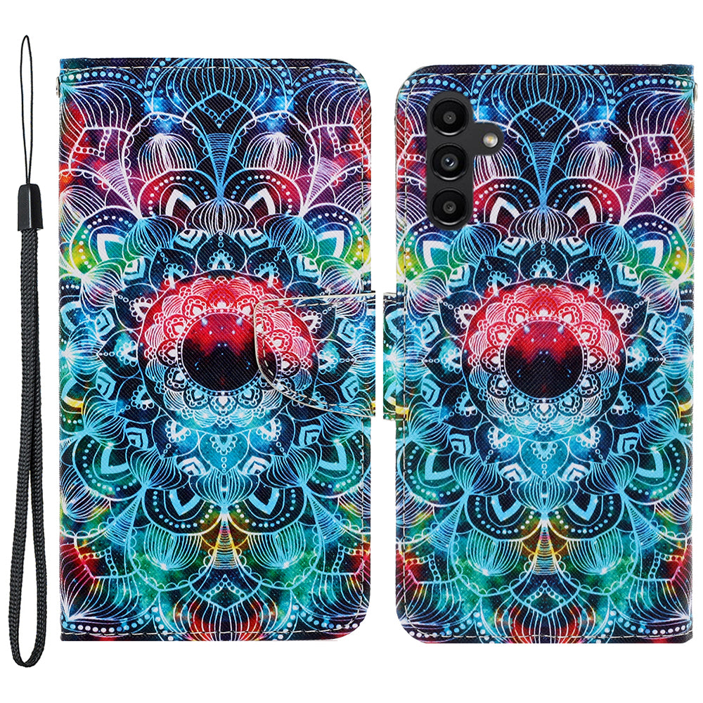 For Samsung Galaxy A24 4G Wallet Phone Case PU Leather Pattern Printing Stand Flip Cover
