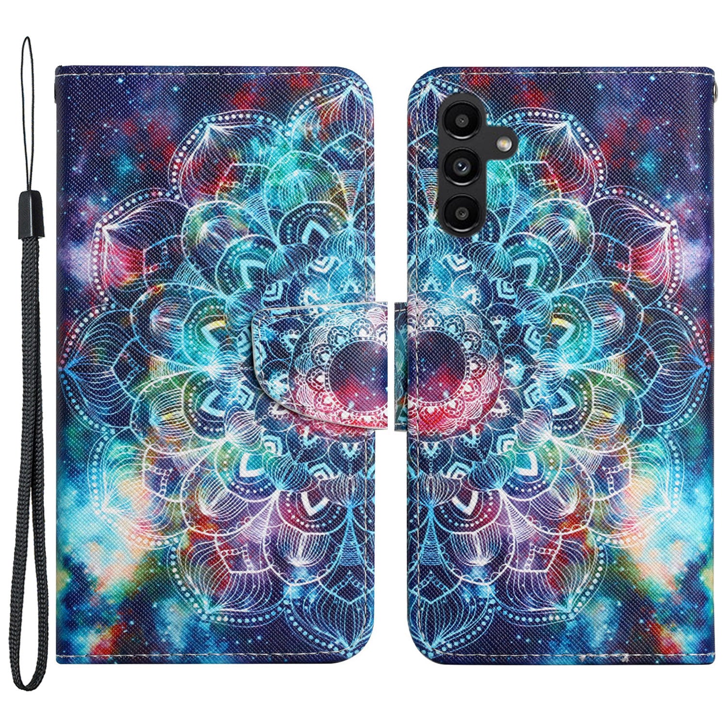 For Samsung Galaxy A24 4G Wallet Phone Case PU Leather Pattern Printing Stand Flip Cover