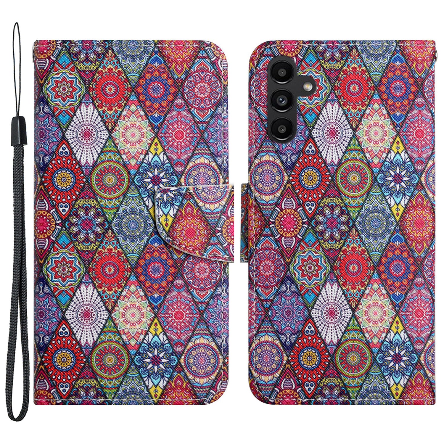 For Samsung Galaxy A24 4G Wallet Phone Case PU Leather Pattern Printing Stand Flip Cover