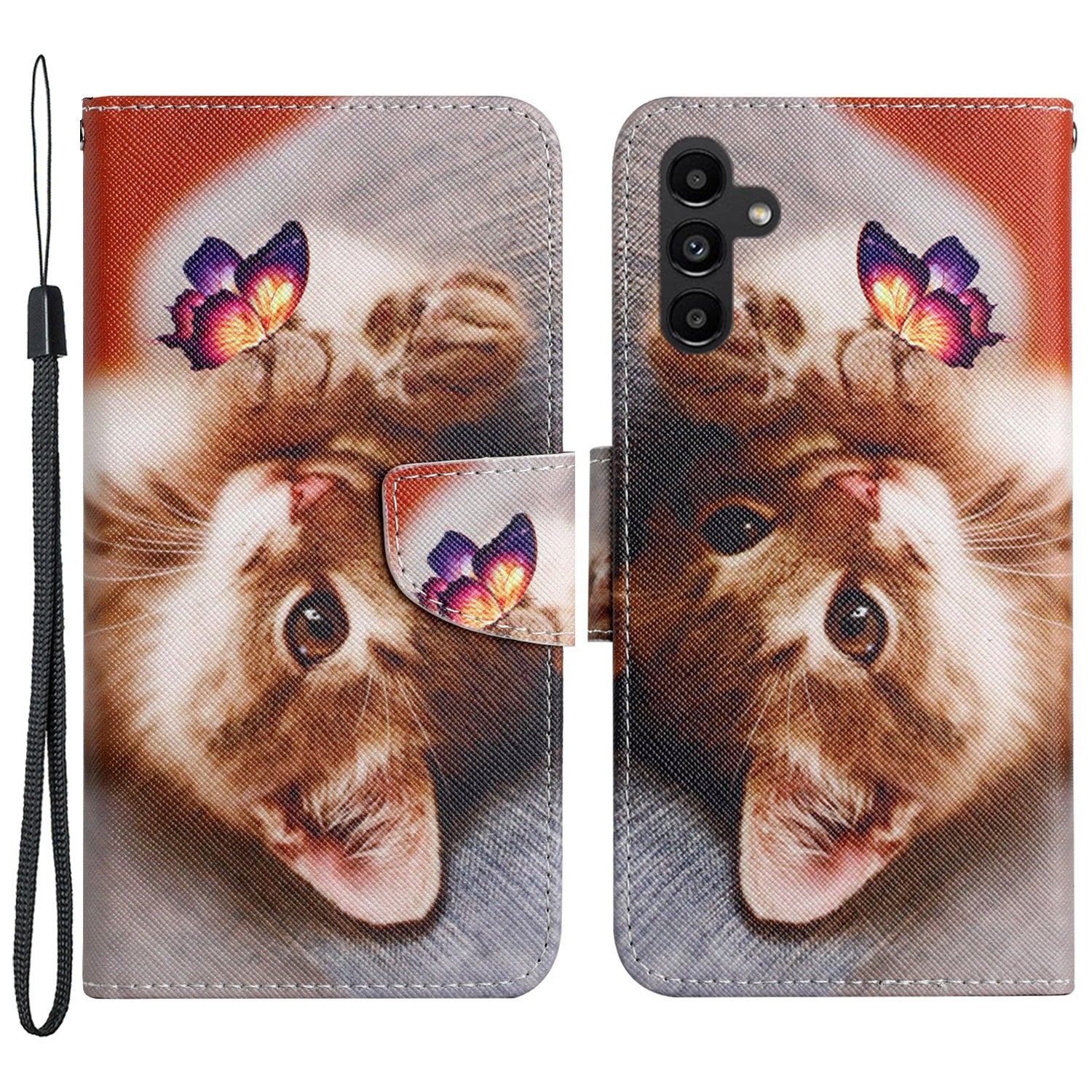 For Samsung Galaxy A24 4G Wallet Phone Case PU Leather Pattern Printing Stand Flip Cover
