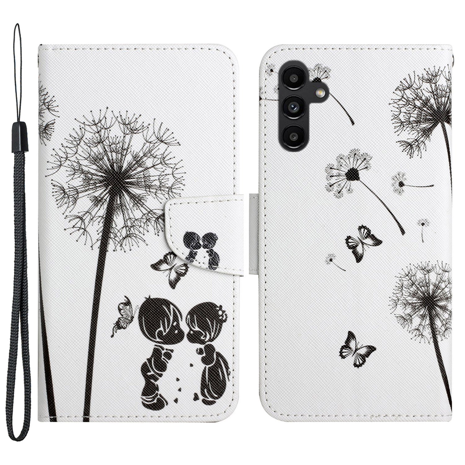 For Samsung Galaxy A24 4G Wallet Phone Case PU Leather Pattern Printing Stand Flip Cover