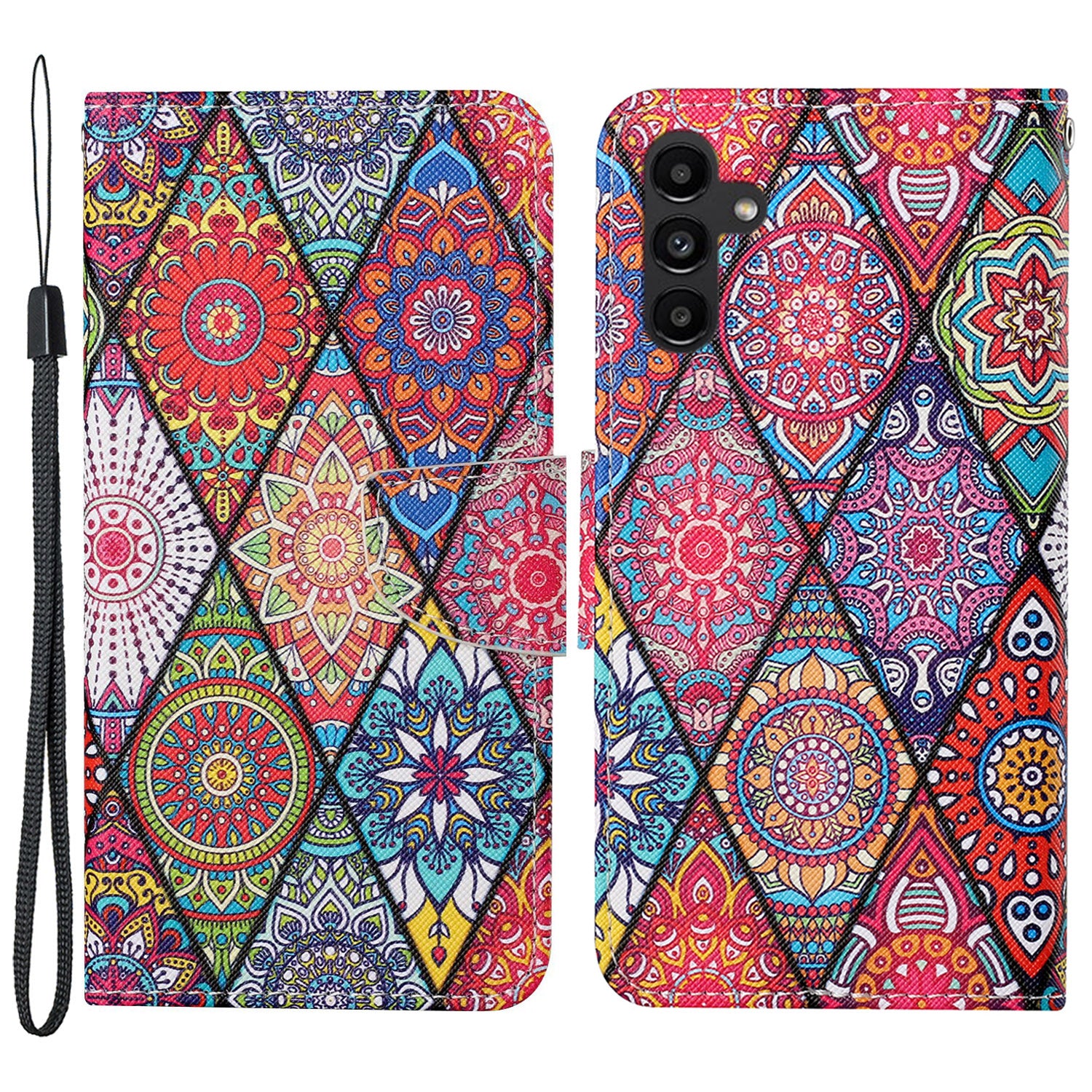 For Samsung Galaxy A24 4G Wallet Phone Case PU Leather Pattern Printing Stand Flip Cover