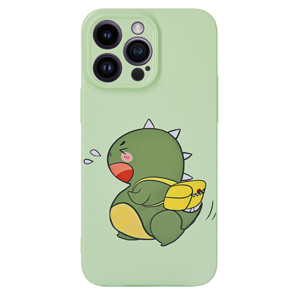 Back Protector Case for iPhone 13 Pro Max 6.7 inch Cartoon Pattern Anti-drop Mobile Phone Cover