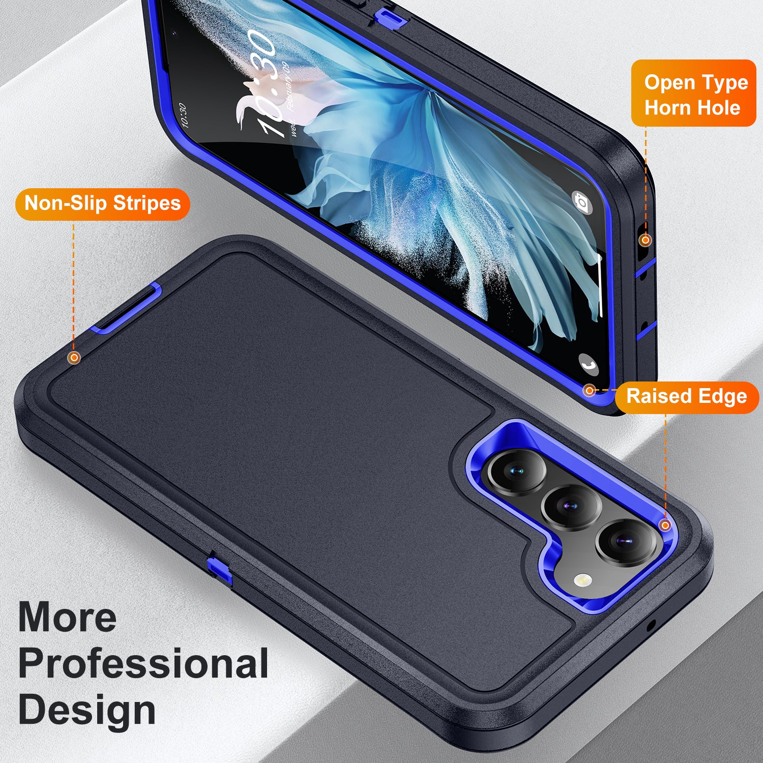 For Samsung Galaxy S23 Anti-Slip Phone Case Hard PC Soft TPU Drop Protection Phone Cover