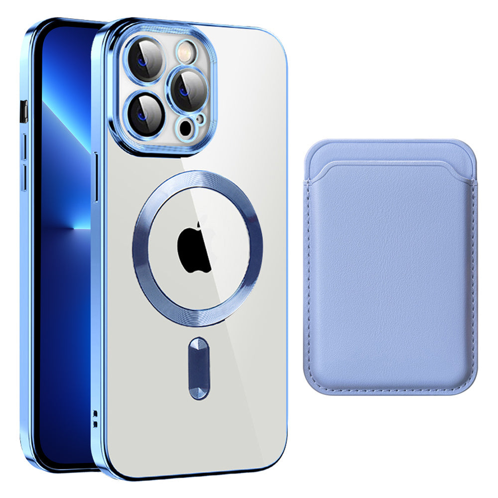 TPU PC-cover til iPhone 13 Pro Max 6,7 tommer Anti-Drop telefoncover Magnetisk slim etui med korttaske