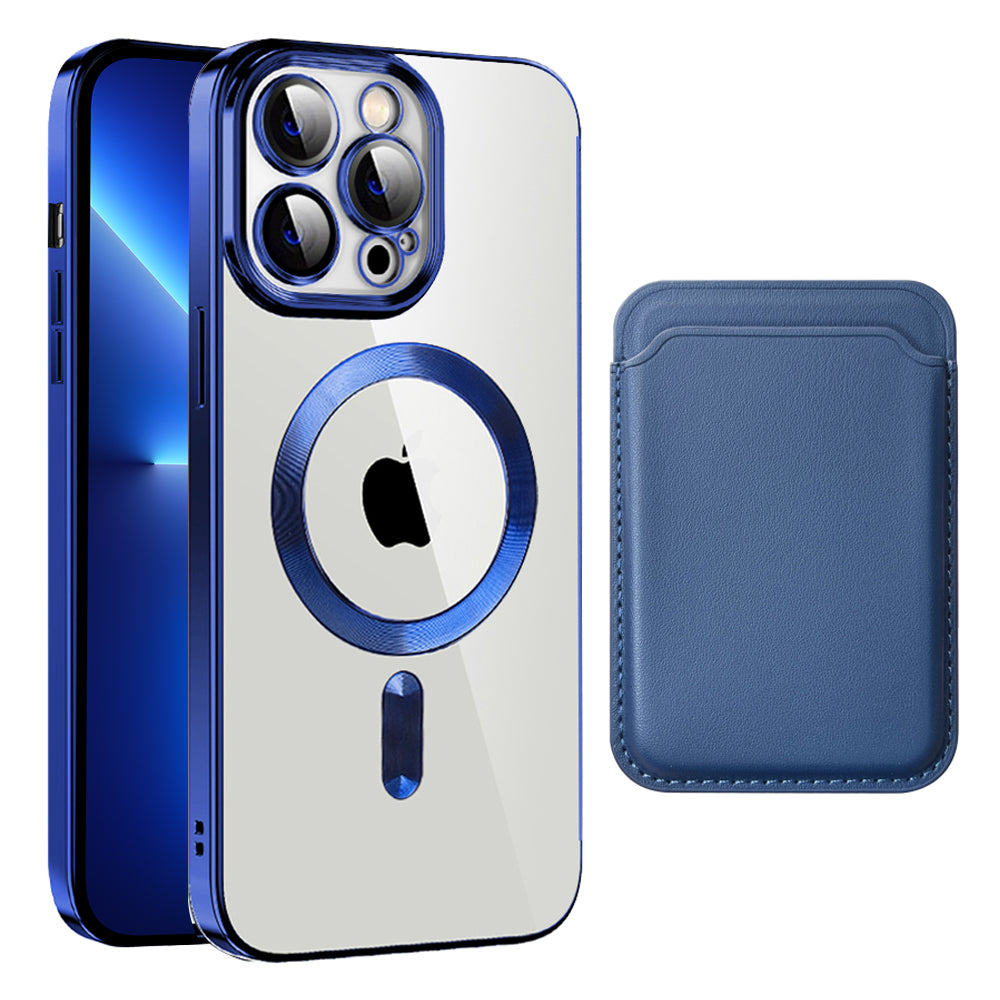 TPU PC-cover til iPhone 13 Pro Max 6,7 tommer Anti-Drop telefoncover Magnetisk slim etui med korttaske