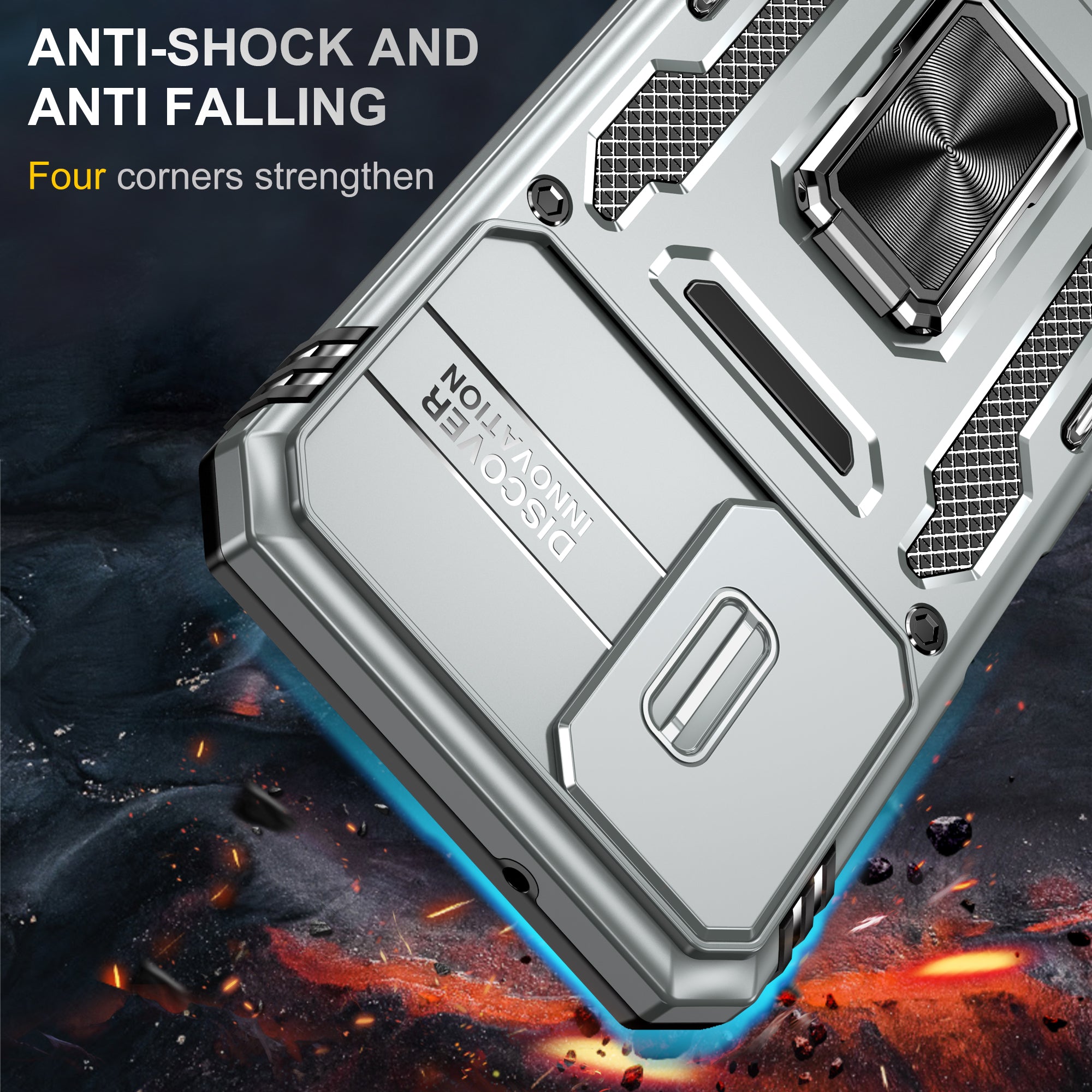 For Samsung Galaxy A14 4G / 5G Armor Series Anti-drop Phone Case PC TPU Mobile Phone Back Cover Kickstand