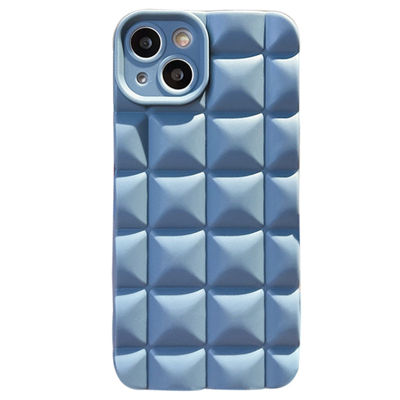 For iPhone 14 Shockproof Concave-convex Surface Phone Cover Flexible TPU Phone Case