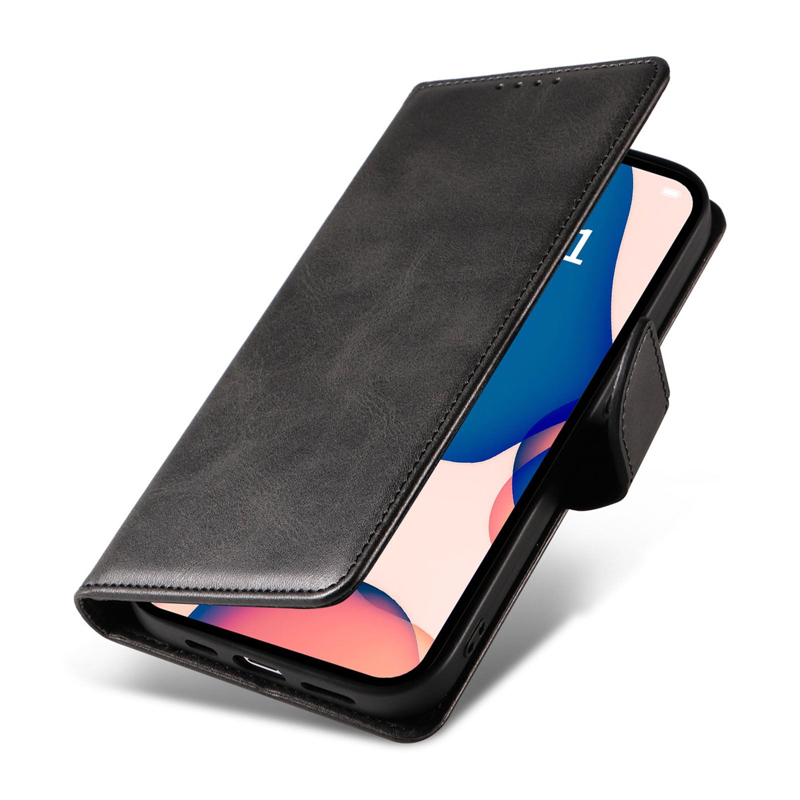 Cell Phone Cover For iPhone 14 Pro Max Square Clasp Anti-shock Flip Leather Wallet Case with Stand
