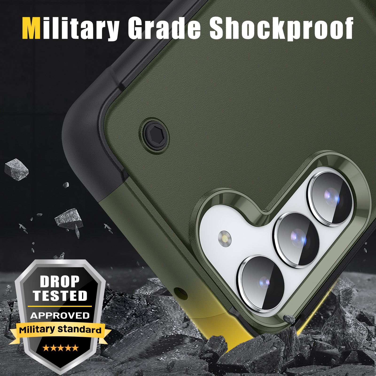 Anti-scratch Phone Cover For Samsung Galaxy S23 Kickstand PC TPU Protective Mobile Phone Case