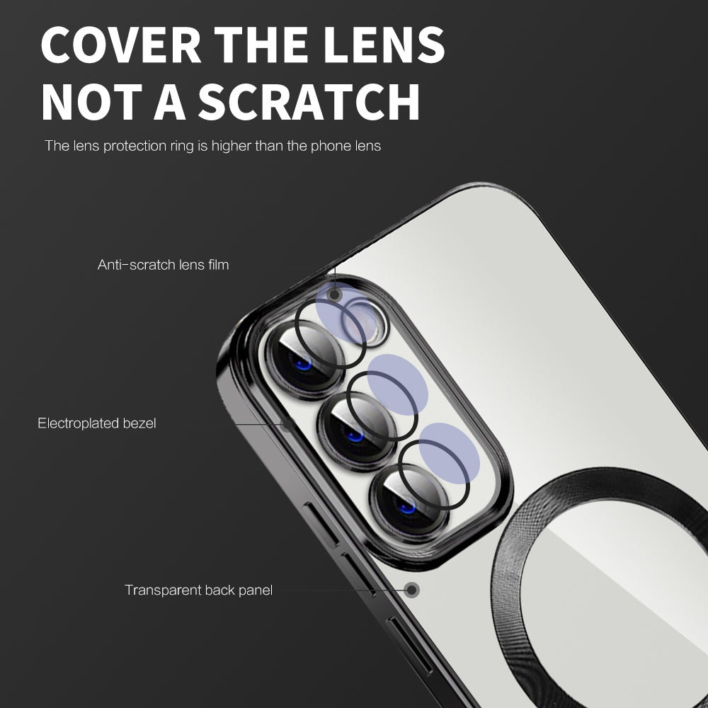 Magnetic Case for Samsung Galaxy S23 Compatible with MagSafe TPU PC Camera Protection Phone Cover