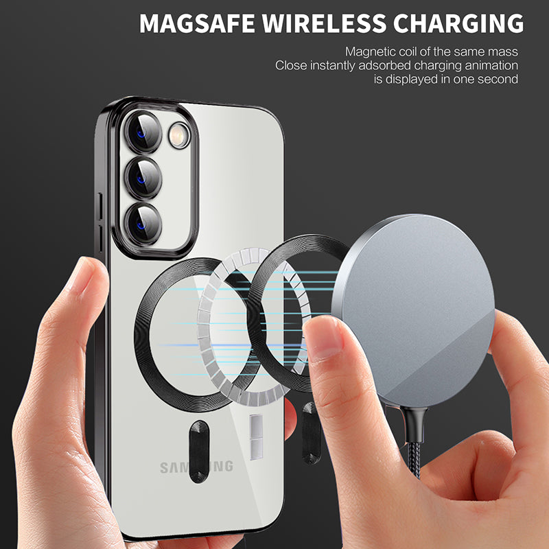 Magnetic Case for Samsung Galaxy S23 Compatible with MagSafe TPU PC Camera Protection Phone Cover