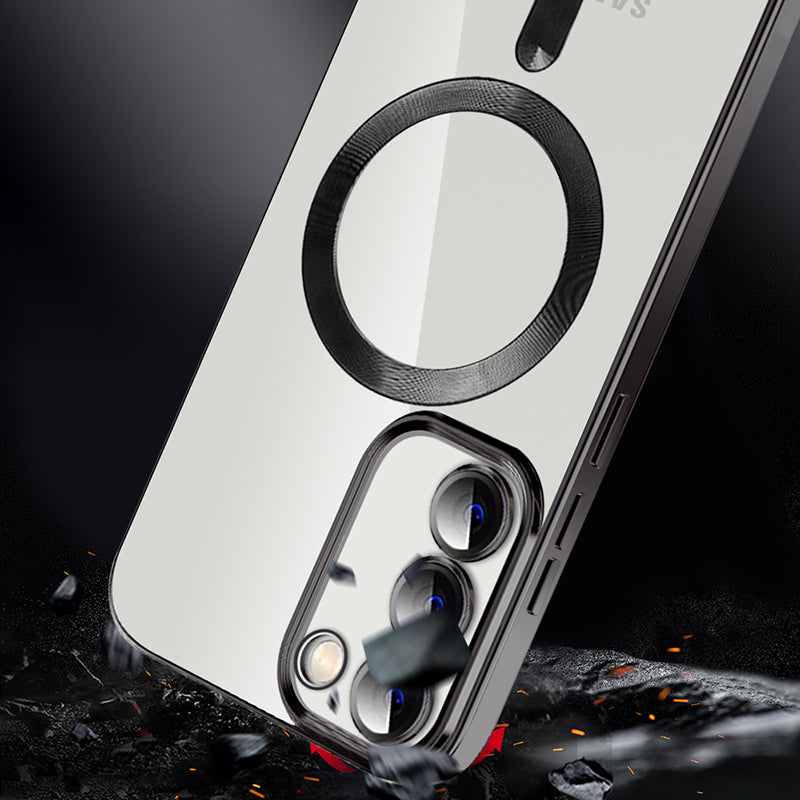 Clear Magnetic Case for Samsung Galaxy S23 Compatible with MagSafe TPU PC Shockproof Phone Cover