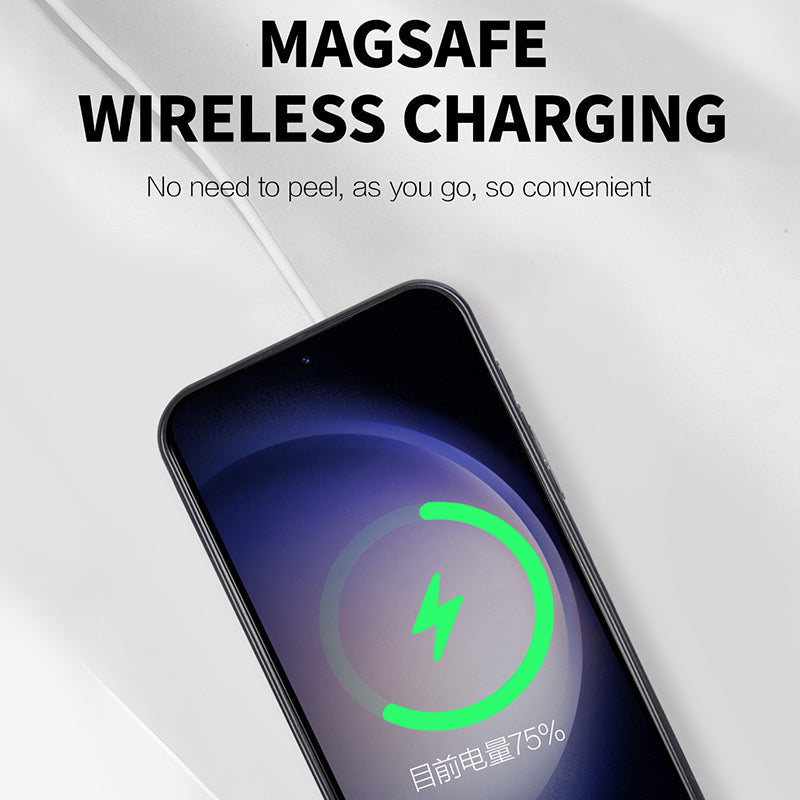 Clear Magnetic Case for Samsung Galaxy S23 Compatible with MagSafe TPU PC Shockproof Phone Cover