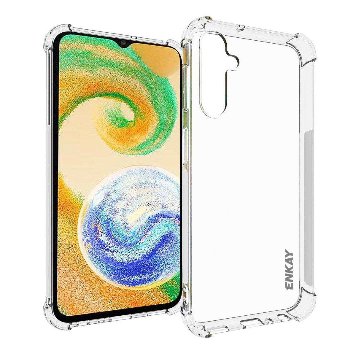 ENKAY HAT PRINCE For Samsung Galaxy A24 4G Clear TPU Phone Case Thickened Corners Anti-drop Phone Cover