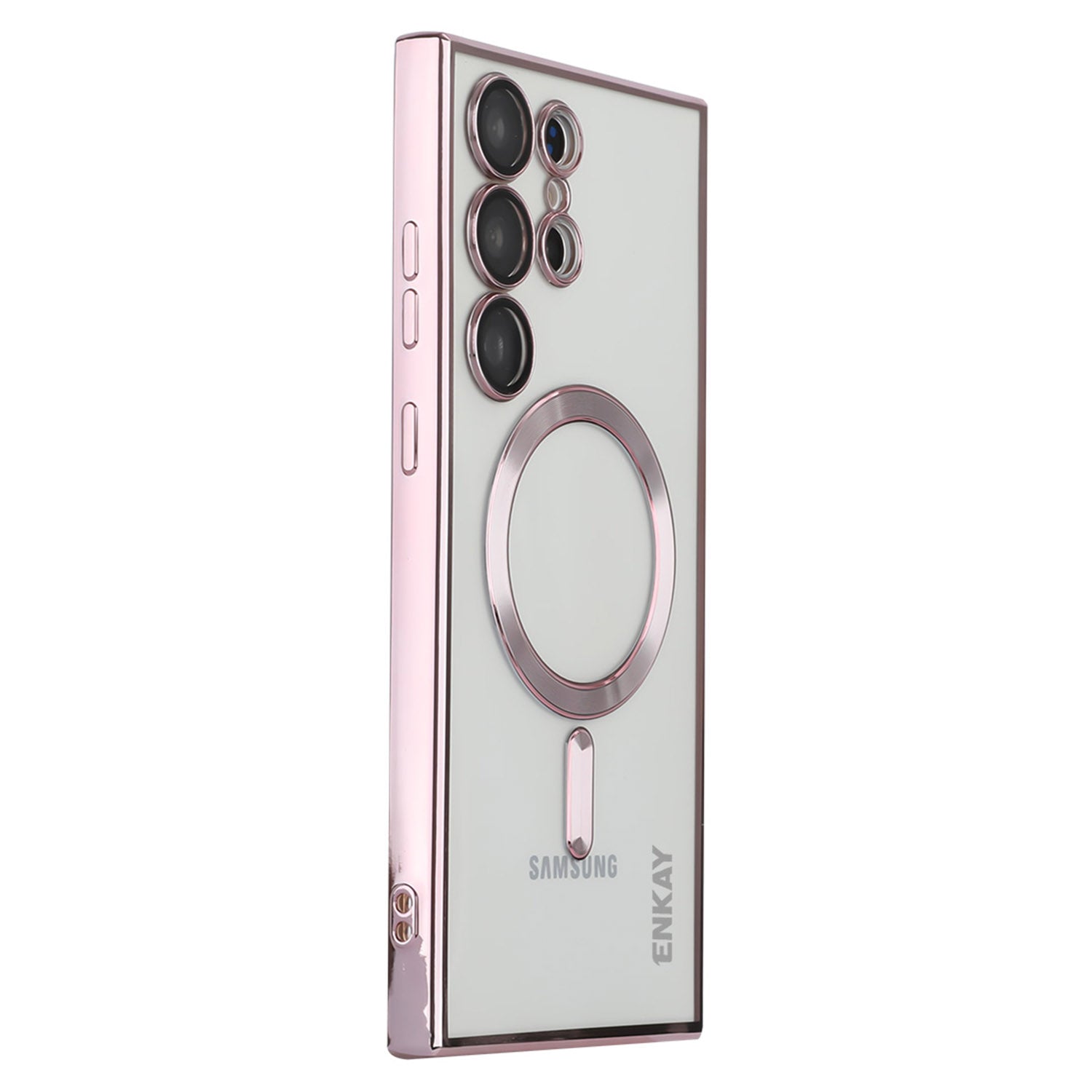 ENKAY HAT PRINCE pro Samsung Galaxy S22 Ultra 5G magnetické pouzdro na telefon TPU s galvanickým pokovováním Edge ochranný kryt fotoaparátu kompatibilní s Magsafe