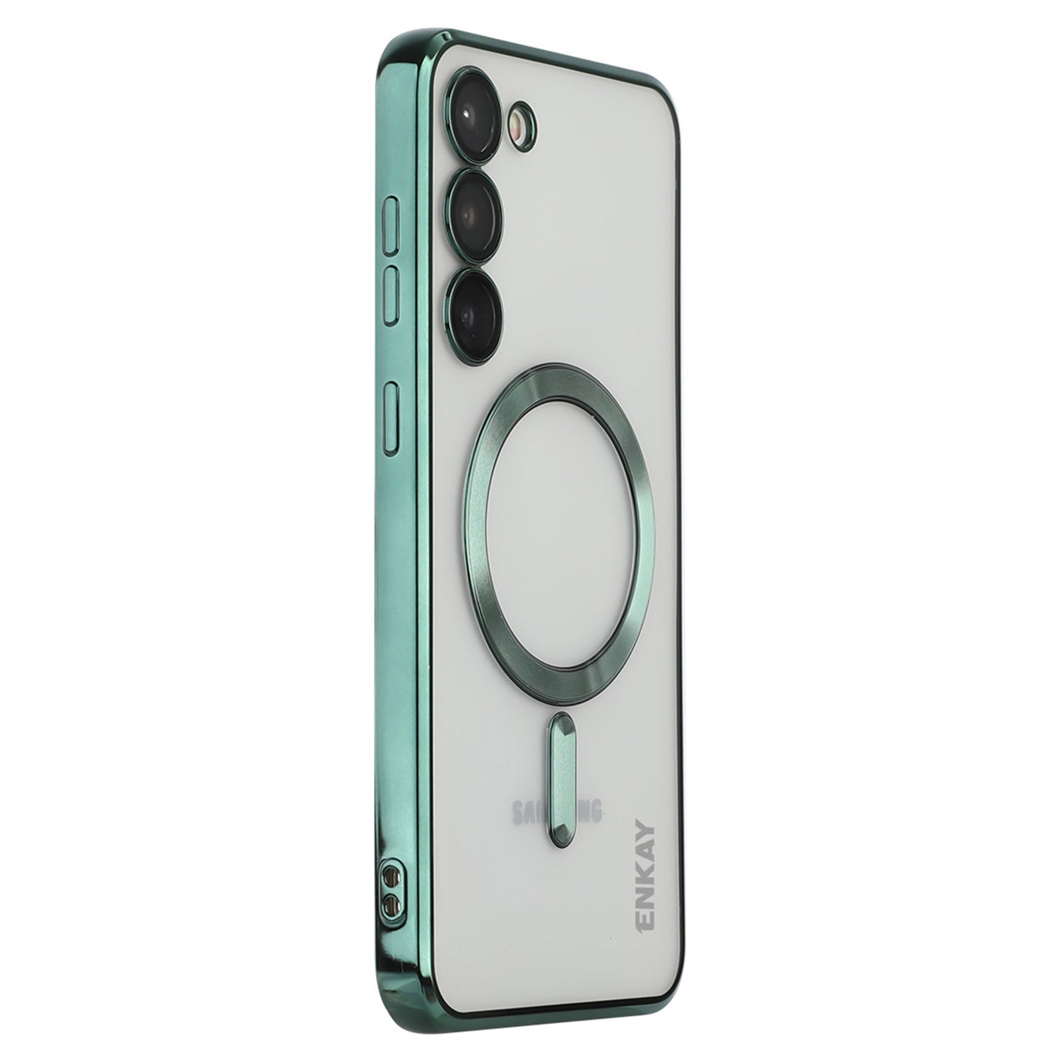 ENKAY HAT PRINCE For Samsung Galaxy S23 Electroplating Edge Camera Protection Back Cover Magnetic TPU Phone Case Compatible with Magsafe