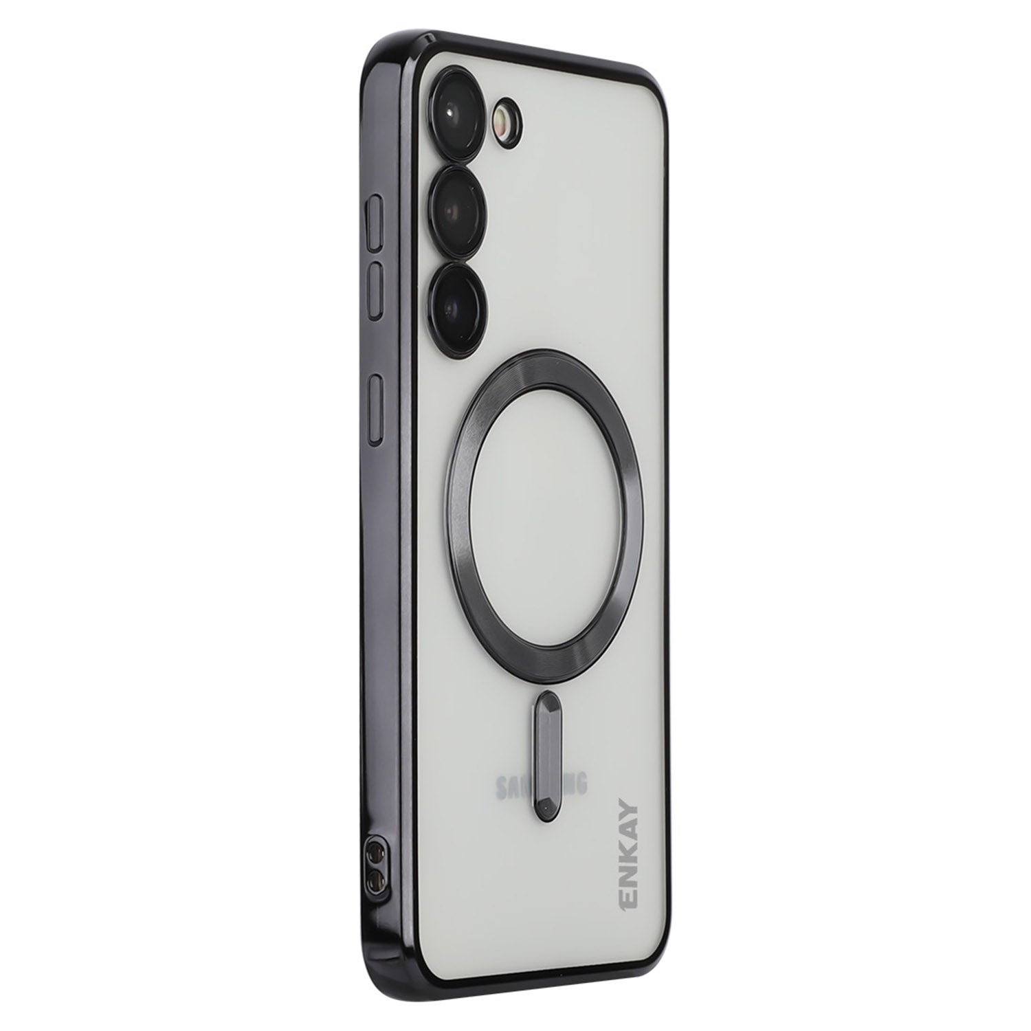 ENKAY HAT PRINCE For Samsung Galaxy S23 Electroplating Edge Camera Protection Back Cover Magnetic TPU Phone Case Compatible with Magsafe