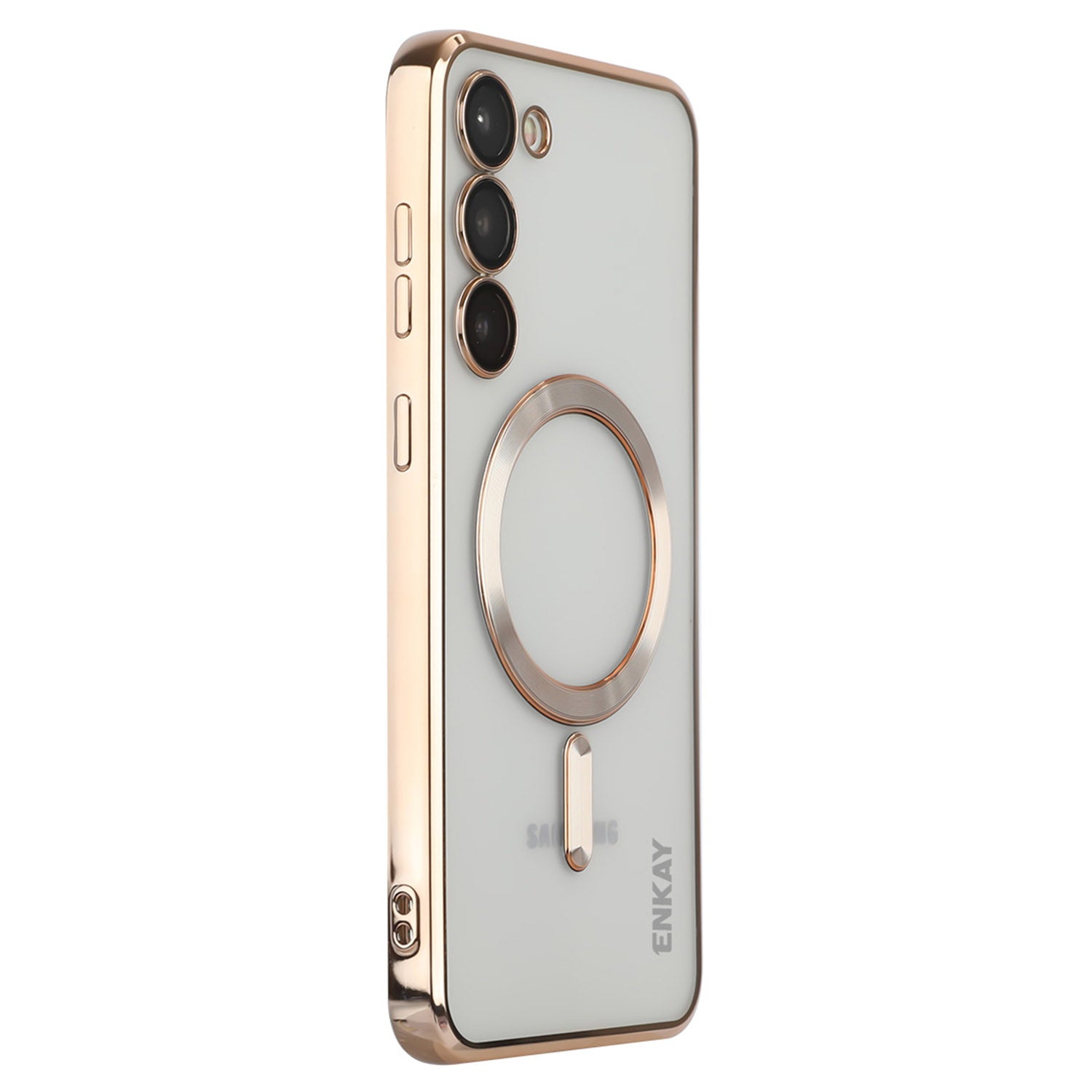 ENKAY HAT PRINCE For Samsung Galaxy S23 Electroplating Edge Camera Protection Back Cover Magnetic TPU Phone Case Compatible with Magsafe