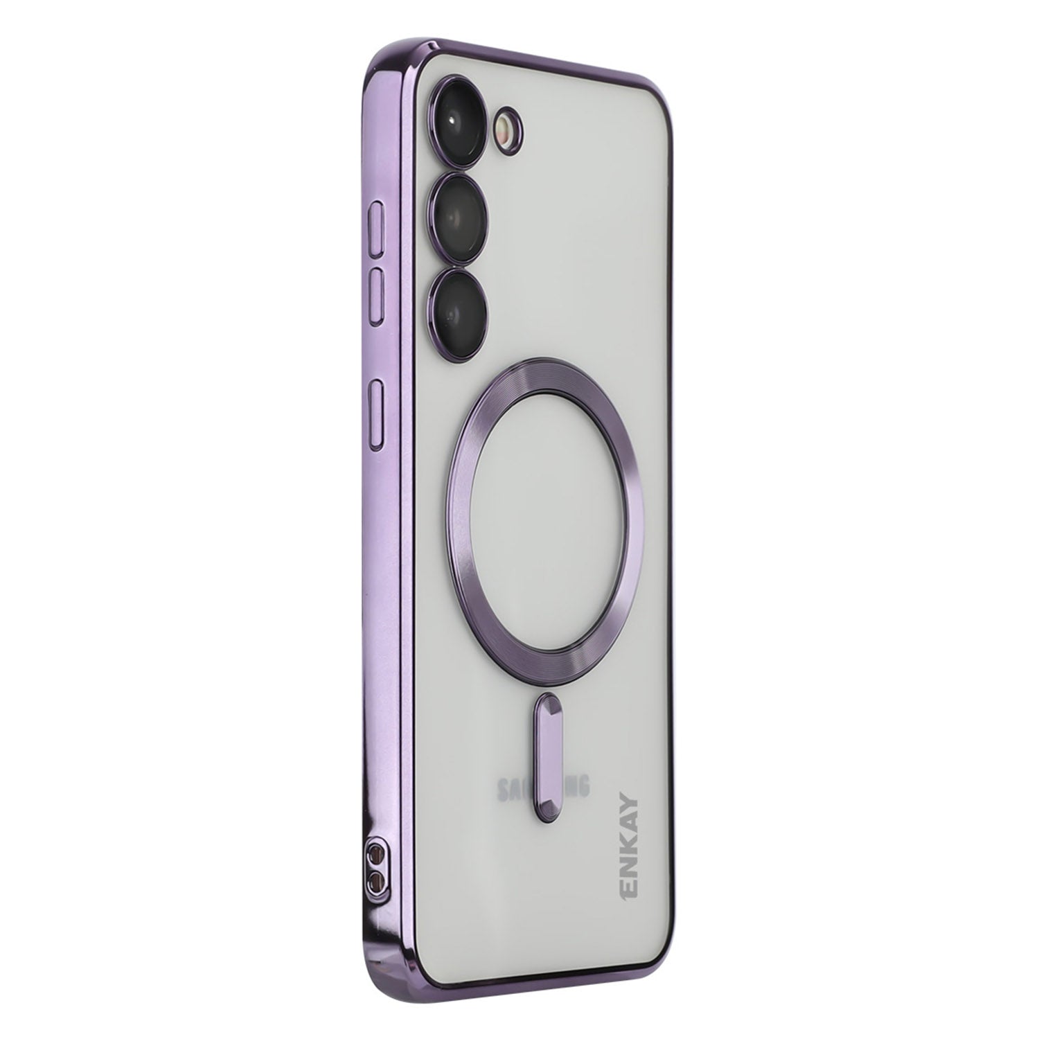 ENKAY HAT PRINCE For Samsung Galaxy S23 Electroplating Edge Camera Protection Back Cover Magnetic TPU Phone Case Compatible with Magsafe
