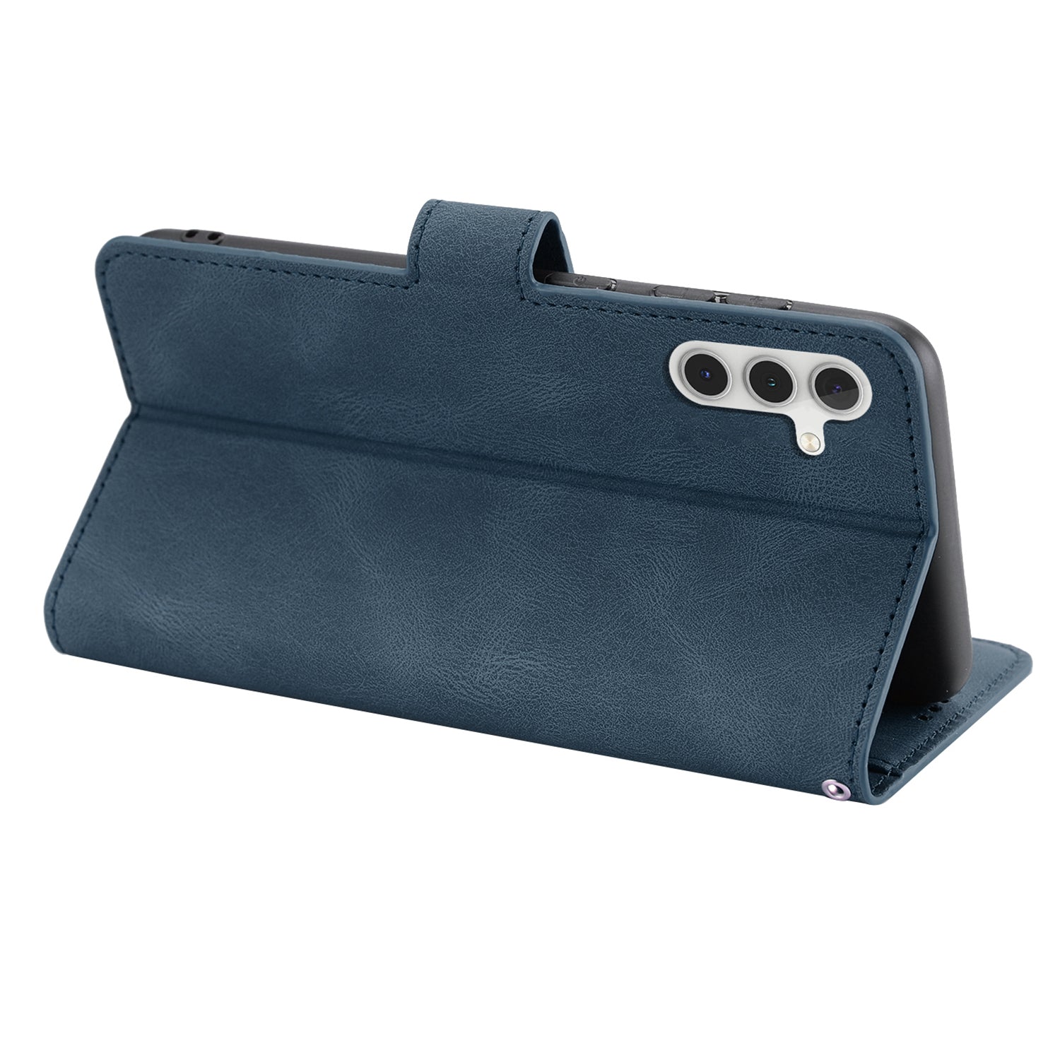 For Samsung Galaxy A24 4G Drop-proof Leather Phone Case Stand Wallet Cover with Strap