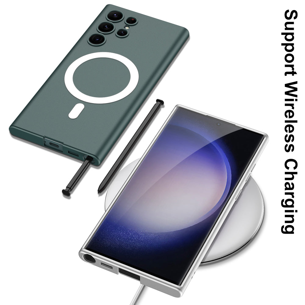 GKK For Samsung Galaxy S23 Ultra Skin-touch TPU PC Cover Compatible with MagSafe Ultra Thin Phone Case
