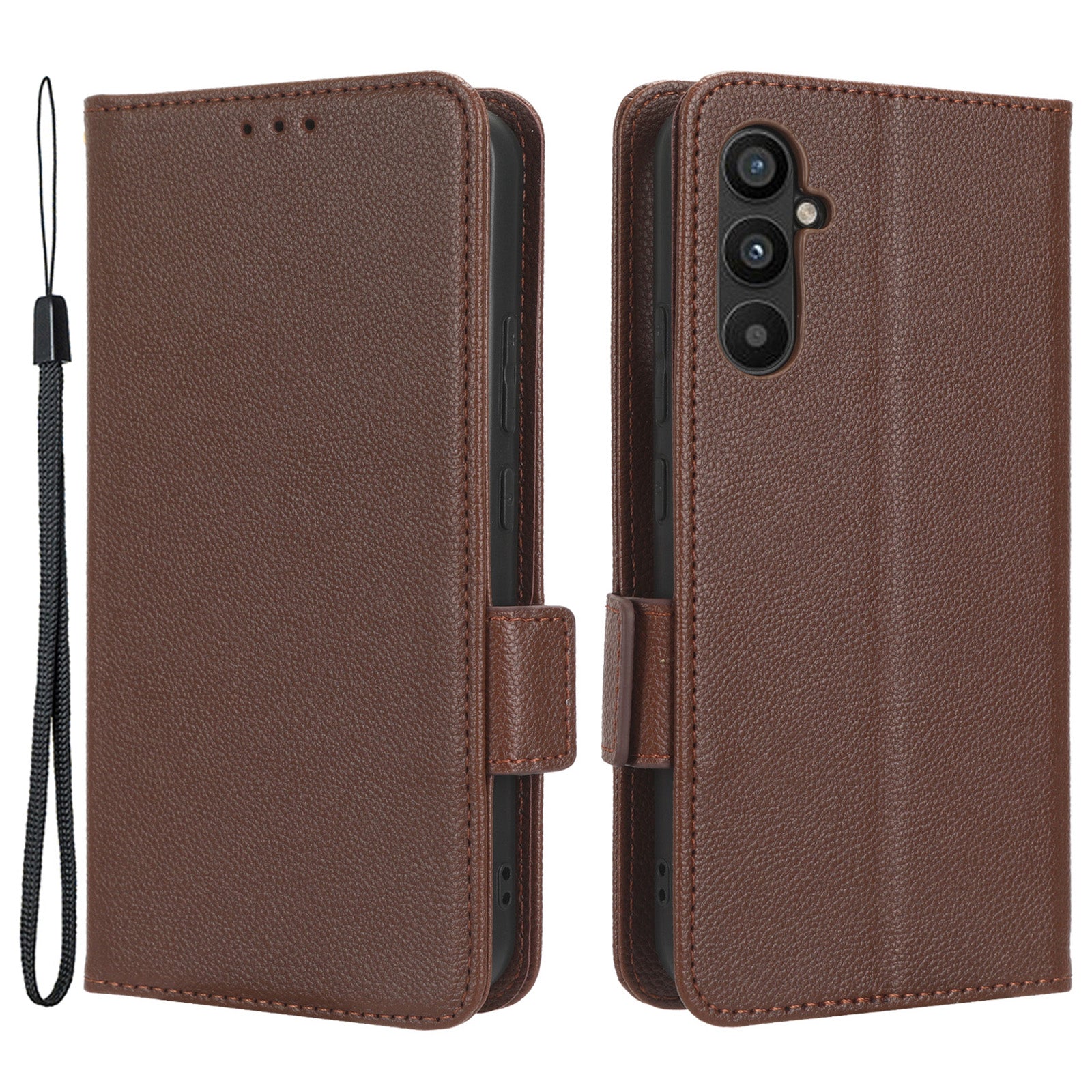 For Samsung Galaxy A24 4G / A24 5G PU Leather Phone Case Litchi Texture Wallet Stand Protective Phone Cover