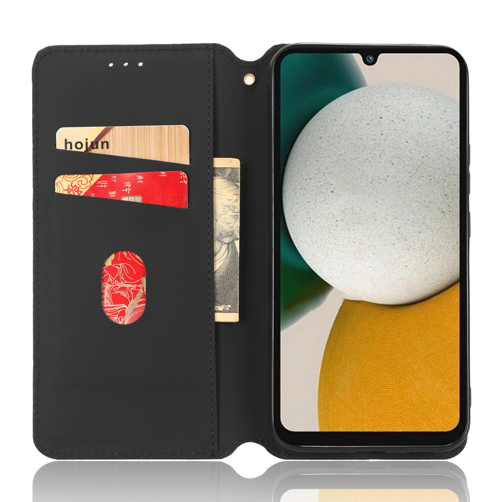 For Samsung Galaxy A24 4G / A24 5G Cell Phone Case Imprinted Rhombus Pattern Wallet Stand Leather Phone Cover