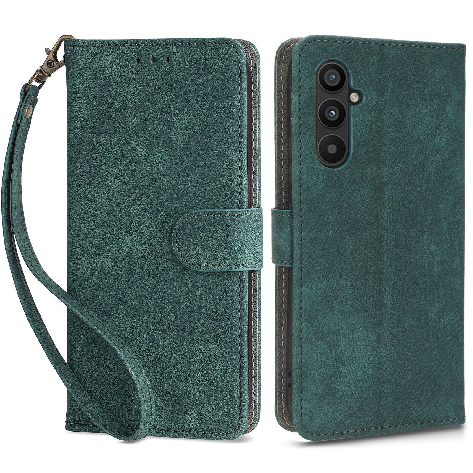 For Samsung Galaxy A24 4G / A24 5G RFID Blocking Phone Cover Wallet Stand Leather Case with Strap