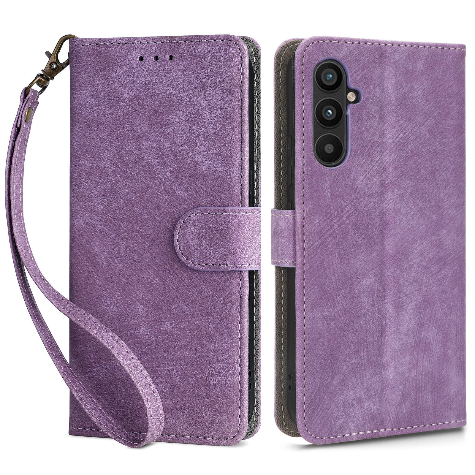 For Samsung Galaxy A24 4G / A24 5G RFID Blocking Phone Cover Wallet Stand Leather Case with Strap