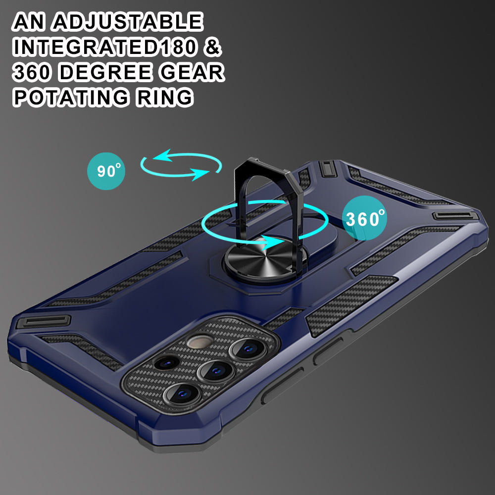 For Samsung Galaxy A53 5G Ring Kickstand PC TPU Phone Cover Magnetic Car Holder Phone Case