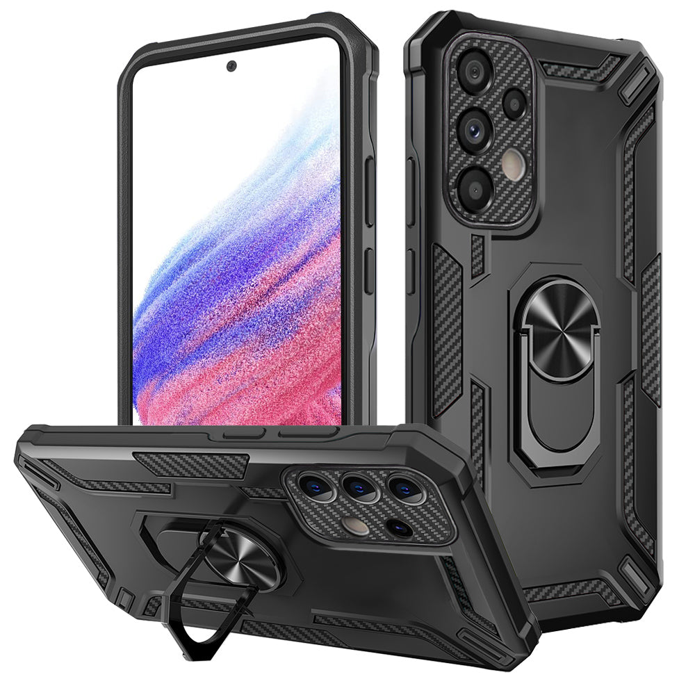 For Samsung Galaxy A53 5G Ring Kickstand PC TPU Phone Cover Magnetic Car Holder Phone Case