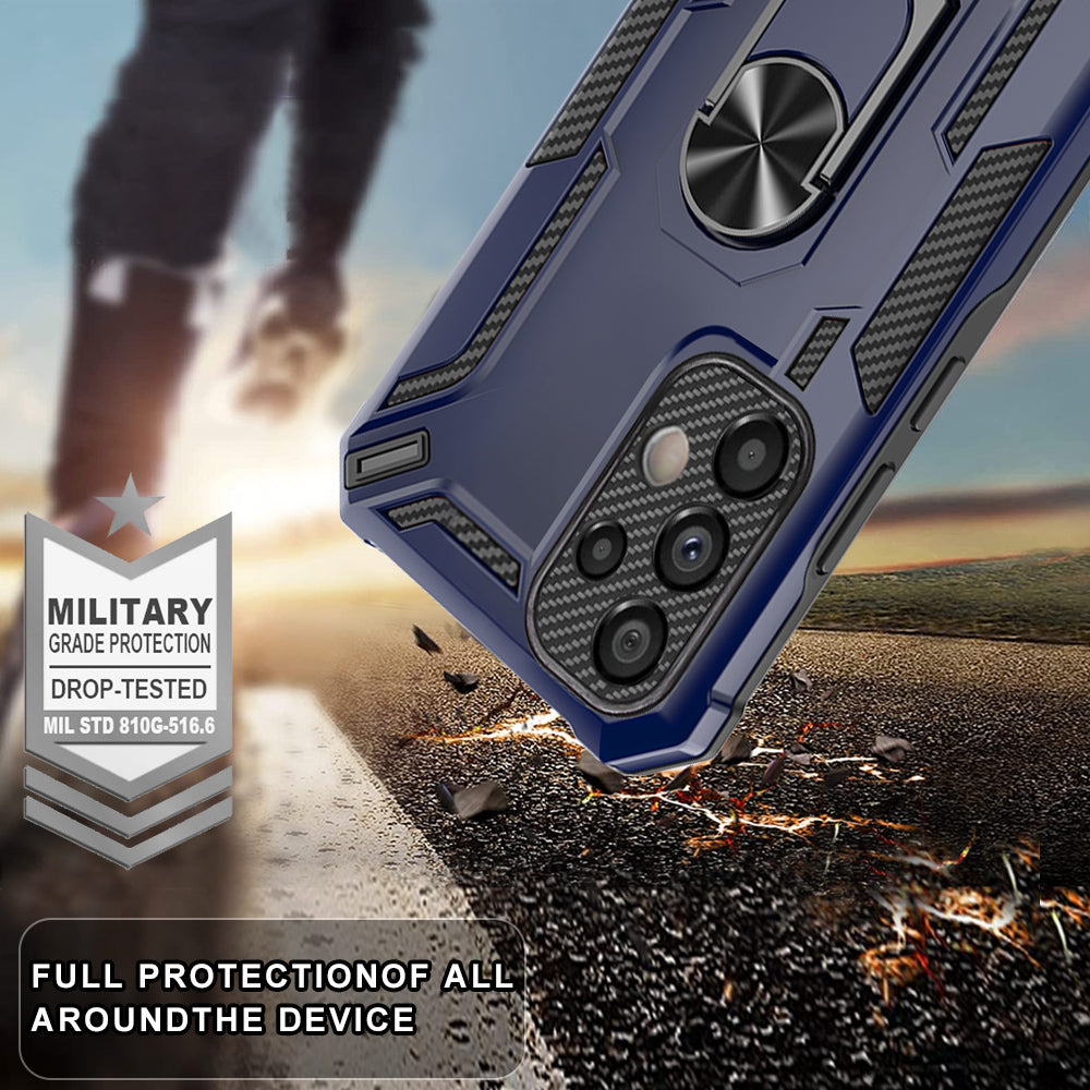 For Samsung Galaxy A53 5G Ring Kickstand PC TPU Phone Cover Magnetic Car Holder Phone Case