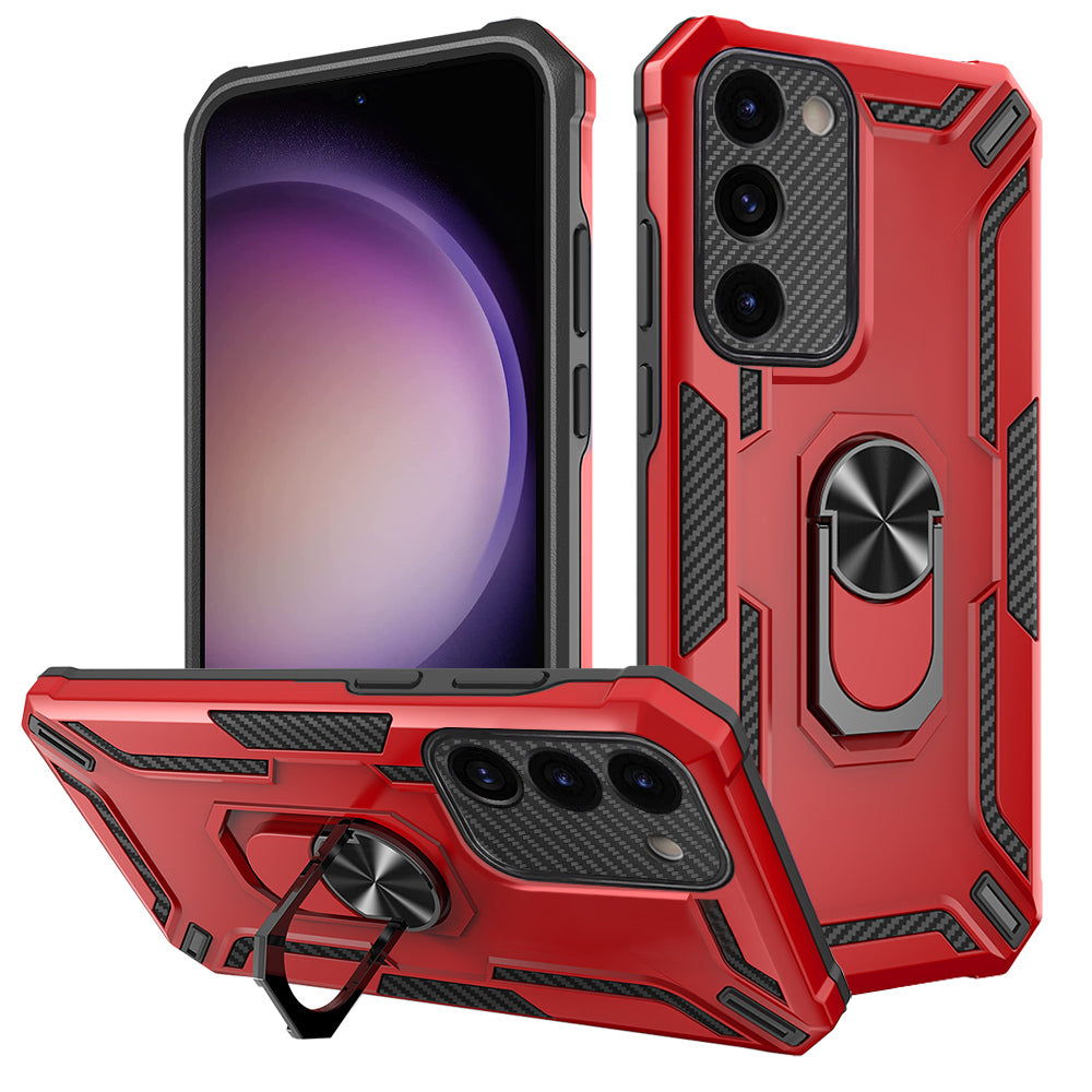 For Samsung Galaxy S23 Anti-drop Phone Case Ring Kickstand PC TPU Smartphone Cover