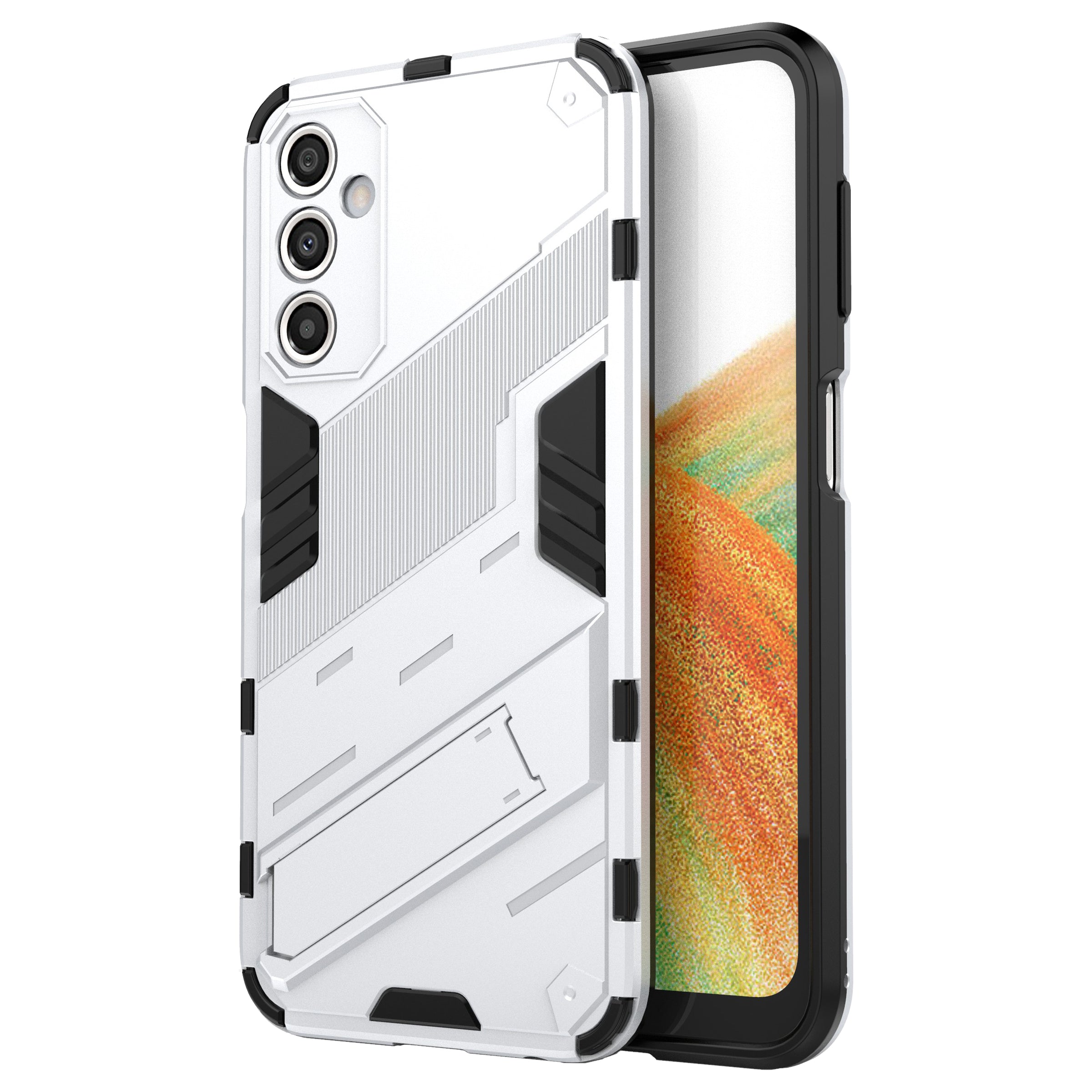 Anti-Scratch Phone Case for Samsung Galaxy A24 4G Kickstand TPU PC Protective Cell Phone Cover