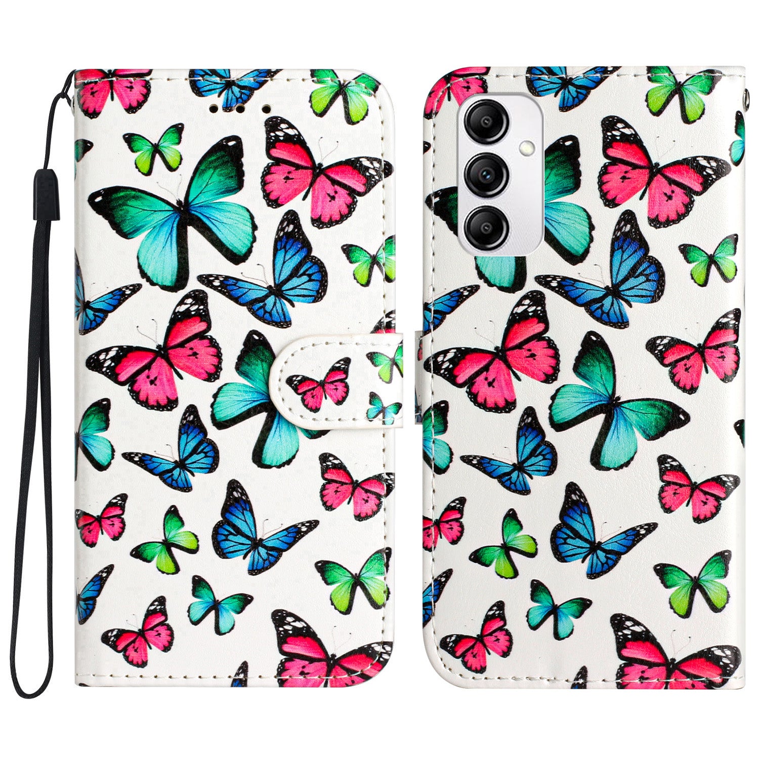 Pouzdro na peněženku pro Samsung Galaxy A14 5G PU kožený vzor s potiskem stojánek na kabelku vyklápěcí kryt na telefon