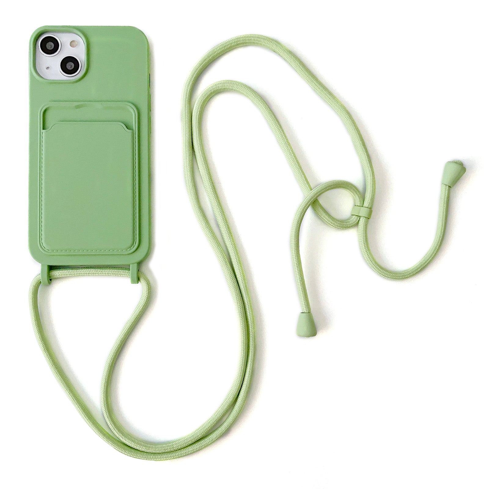 Pro iPhone 14 Plus Tekuté silikonové pouzdro na telefon Slim Fit Kryt s páskem