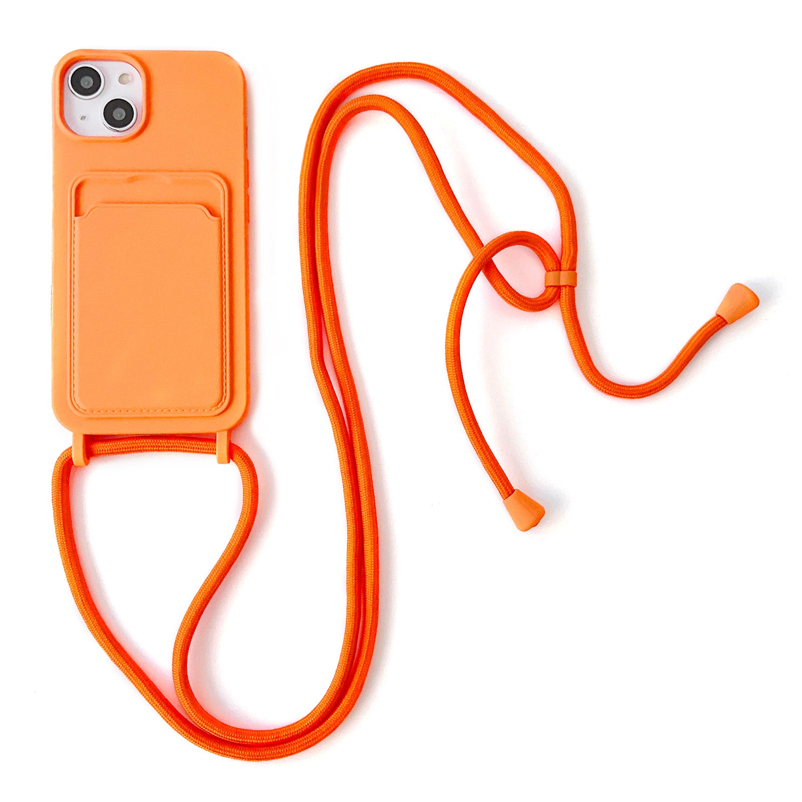 Pro iPhone 14 Plus Tekuté silikonové pouzdro na telefon Slim Fit Kryt s páskem