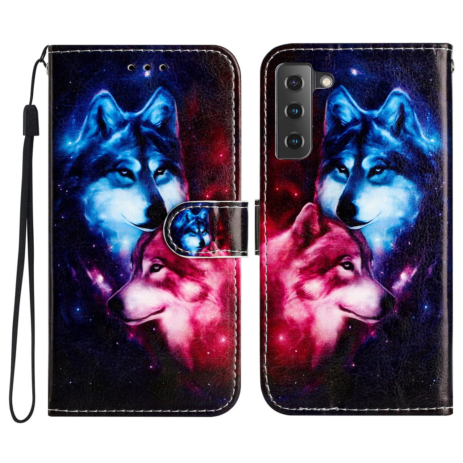 For Samsung Galaxy S22 5G Pattern Printing PU Leather Phone Case Wallet Stand Flip Shockproof Cover