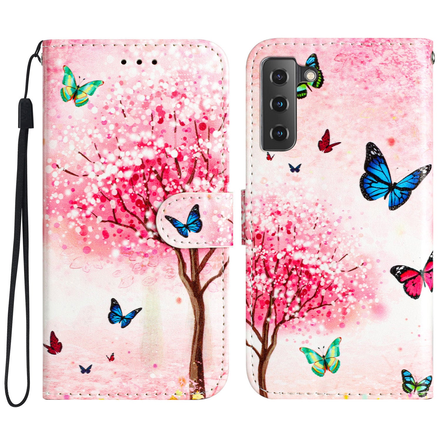 For Samsung Galaxy S22 5G Pattern Printing Leather Flip Phone Case Stand Wallet Cell Phone Cover