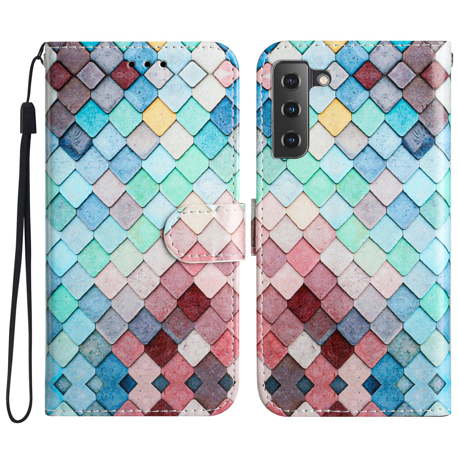 For Samsung Galaxy S22 5G Pattern Printing Leather Flip Phone Case Stand Wallet Cell Phone Cover