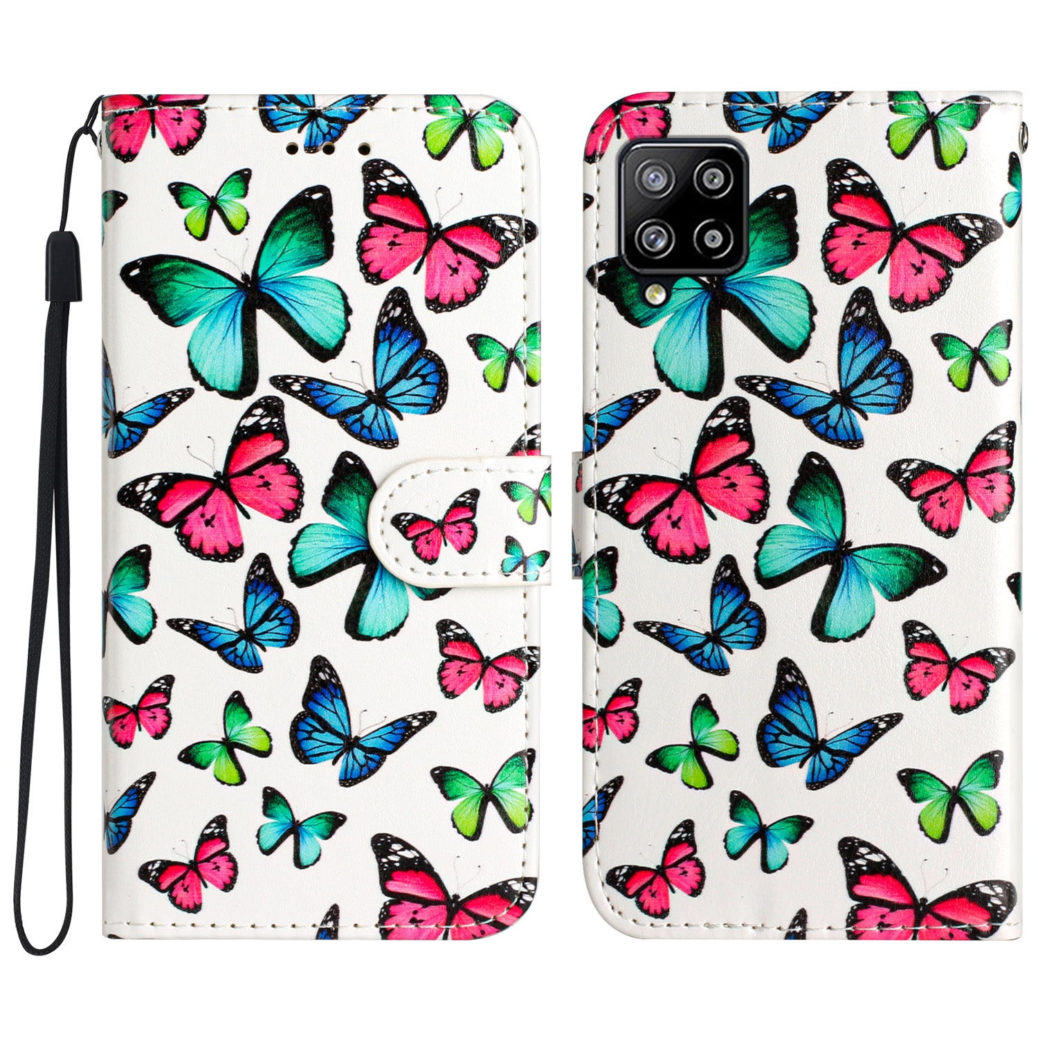 Pattern Printing Phone Case for Samsung Galaxy A22 4G (EU Version) Leather Folding Stand Wallet Cover