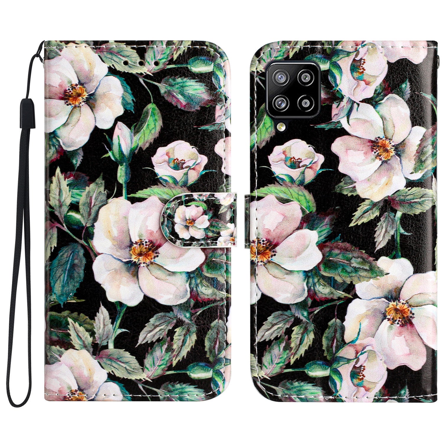 Pattern Printing Phone Case for Samsung Galaxy A22 4G (EU Version) Leather Folding Stand Wallet Cover