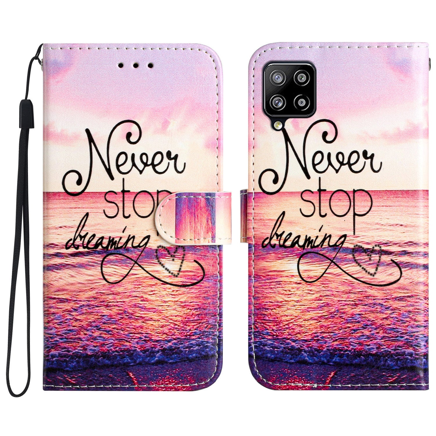 Pattern Printing Phone Case for Samsung Galaxy A22 4G (EU Version) Leather Folding Stand Wallet Cover